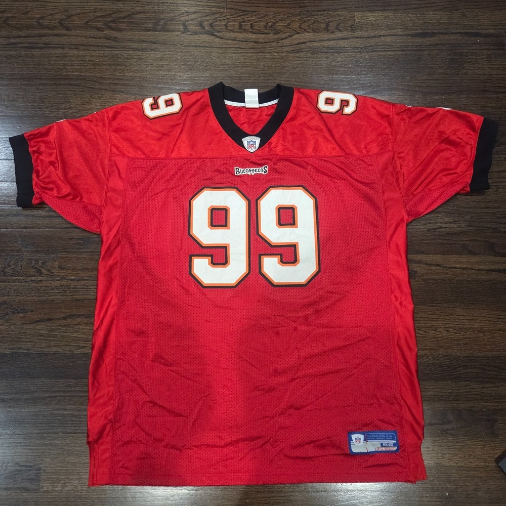Vintage Reebok NFL Authentic Tampa Bay Buccaneers Warren Sapp 99 Jersey 56 3XL